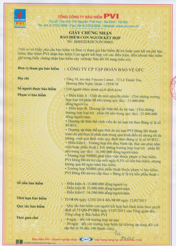 Chứng nhận giải thưởng gfc security