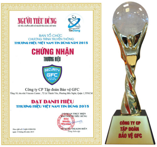 Chứng nhận giải thưởng gfc security