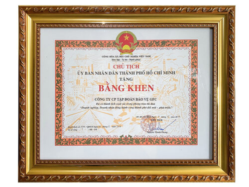 Chứng nhận giải thưởng gfc security