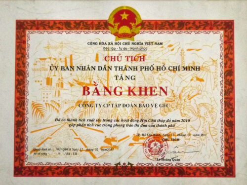 Chứng nhận giải thưởng gfc security