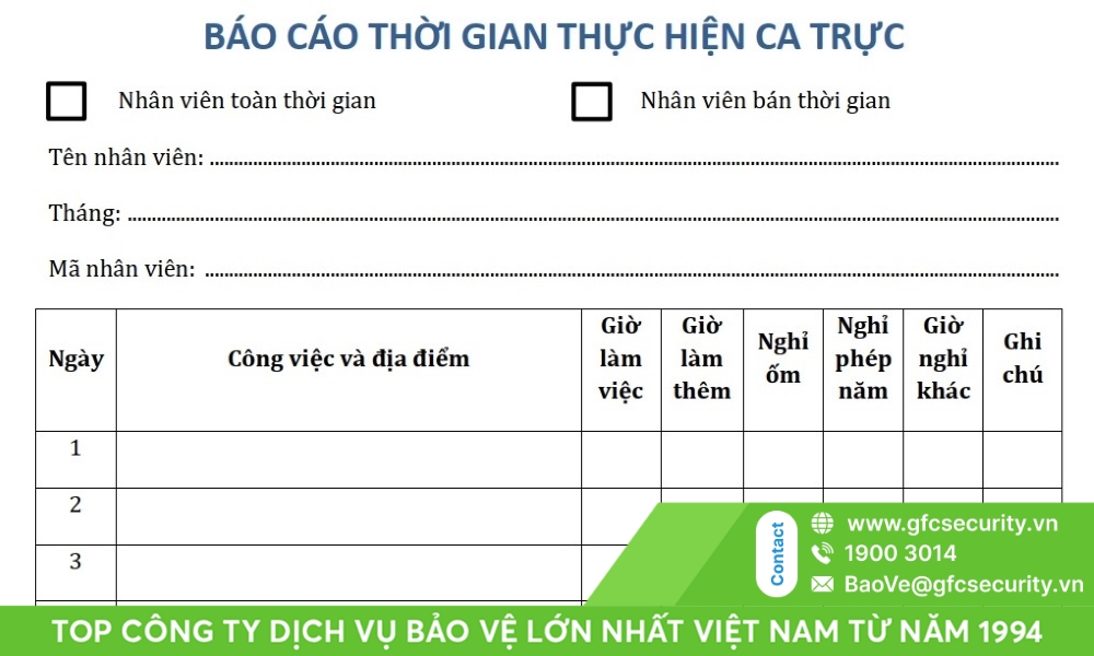 mẫu sổ tuần tra bảo vệ